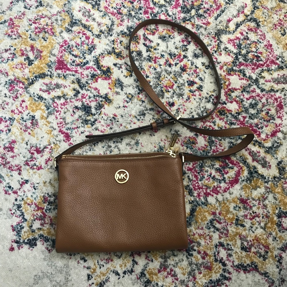 Michael Kors Cognac Leather Crossbody